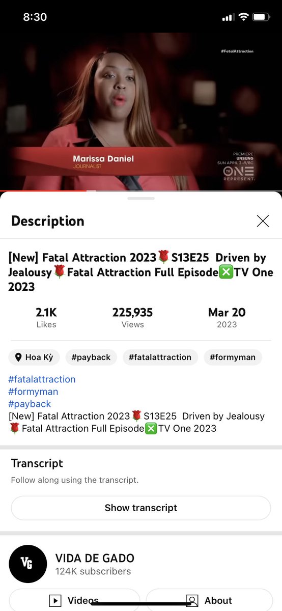 #WowWednesday
I’m amazed this morning by the reviews I see on YouTube on last week’s episode of “Fatal Attraction” and this is not even all of the views not to mention the ratings on TVONE 😮thank you God for opening up this major door for me 🙏🏿🙏🏿🙌🏾🙌🏾
#GodAnswersPrayers