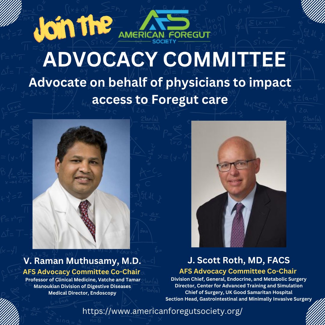 The American Foregut Society (@foregutsociety) on Twitter photo Join the AFS Advocacy Committee and #Advocate on behalf of physicians to impact access to Foregut care. <a href="/foregut_journal/">Foregut Journal</a> <a href="/EuropeanForegut/">European Foregut Society</a> #GITwitter #VRamanMuthusamyMD #JScottRothMD ow.ly/LCfW50MEJtu #AFS2023 #BetterTogether #Inspiration&collaboration Join the AFS Advocacy Committee and #Advocate on behalf of physicians to impact access to Foregut care. <a href="/foregut_journal/">Foregut Journal</a> <a href="/EuropeanForegut/">European Foregut Society</a> #GITwitter #VRamanMuthusamyMD #JScottRothMD ow.ly/LCfW50MEJtu #AFS2023 #BetterTogether #Inspiration&collaboration