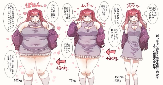ぽっちゃり好き男子を振り向かせようと頑張る女の子 