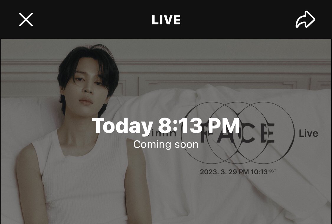 7bts.update on Twitter "Jimin FACE Live 813 PM https//weverse.io/bts