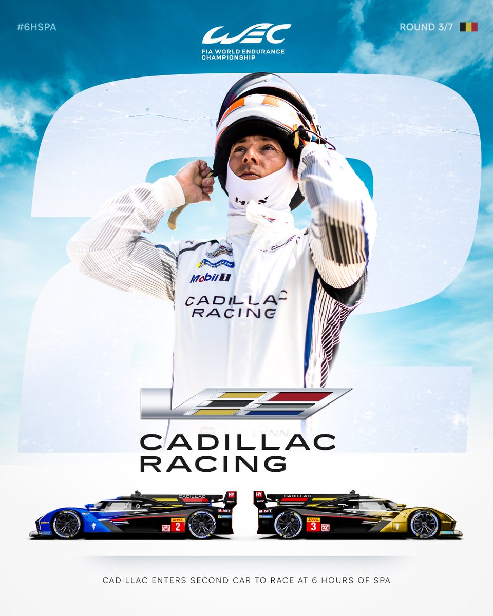 🚨 Cadillac Racing enters second car to race at 6 Hours of Spa 🇧🇪

The #3 Hypercar will be co-driven by Sebastien Bourdais and Renger van der Zande in Belgium as key preparation for the 24 Hours of Le Mans.

Want to see this with your own eyes? Get your bit.ly/SpaTickets