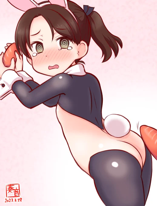 「これ。おかしくない? …そう? じゃあ、いいけどさ。 …あんま見んなよ。いいけど」#艦これ版真剣お絵描き60分一本勝負_20230329#敷波 