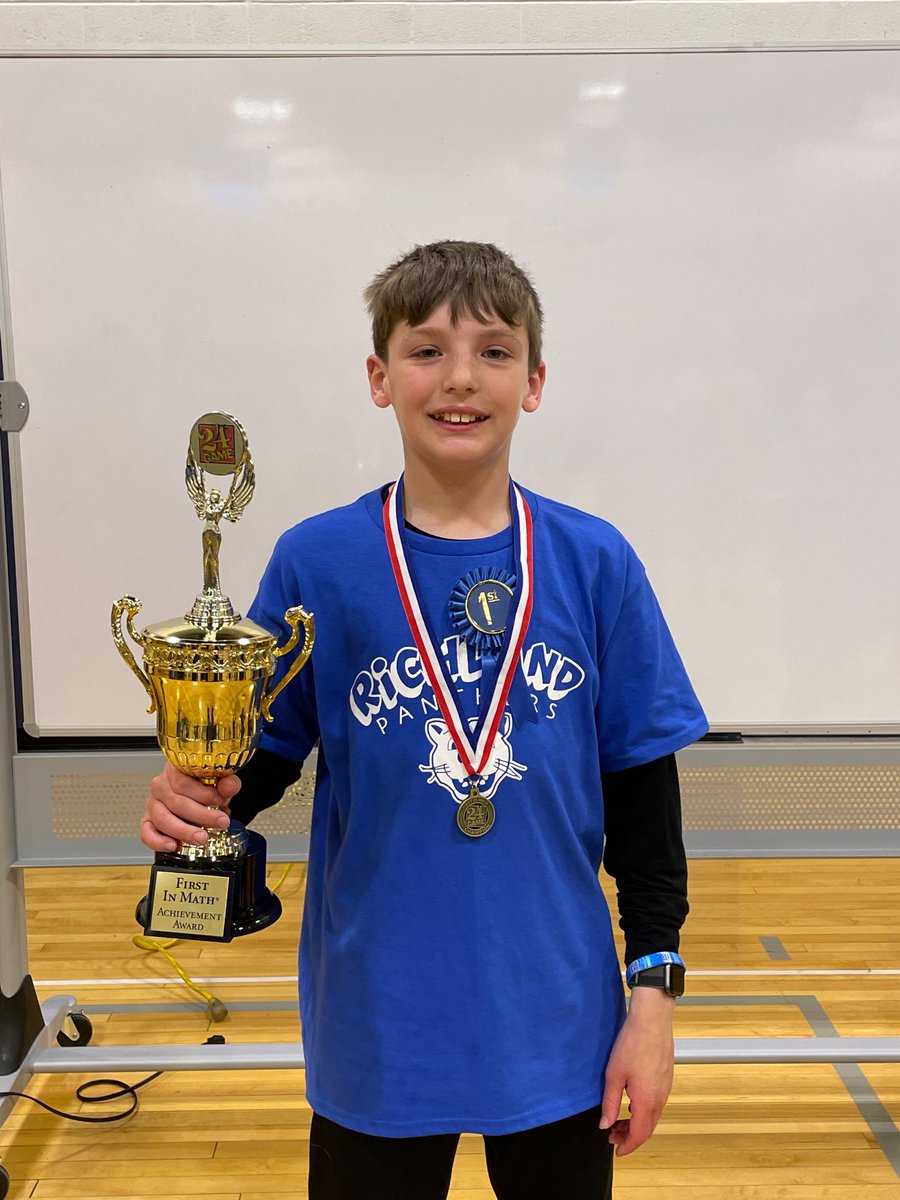 Richland Elementary your hard work paid off last night! Taking the top 4 spots and top school at the Math 24 Competition! We are so proud of you Ryan and the entire team! Congratulations! 🏆2️⃣4️⃣ #math24 <a href="/QCSDnews/">QCSD News</a> @BillHarner <a href="/RichlandQCSD/">Richland Elementary</a>
