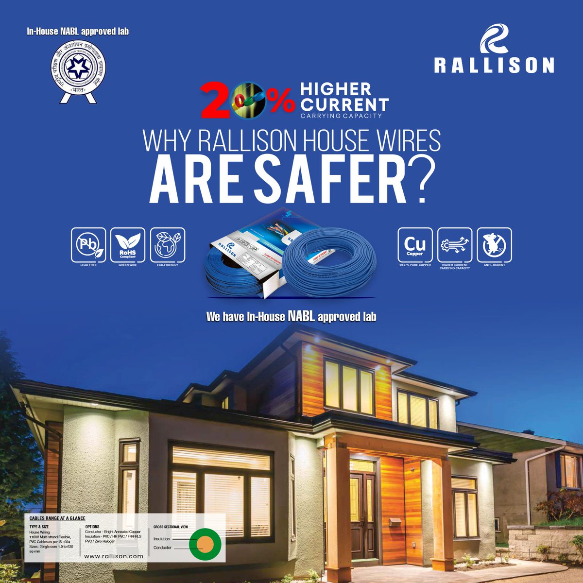 rallisoncables's tweet photo. Experience a safer and more reliable power supply for your home with Rallison's House Wires. Our wires ensure efficient transmission of electricity with higher current carrying capacity.
Shop now from Amazon: https://t.co/a5kRNMPd2n
#Rallison #WiresbyRallison #electricalcables https://t.co/ooEUkudjW9