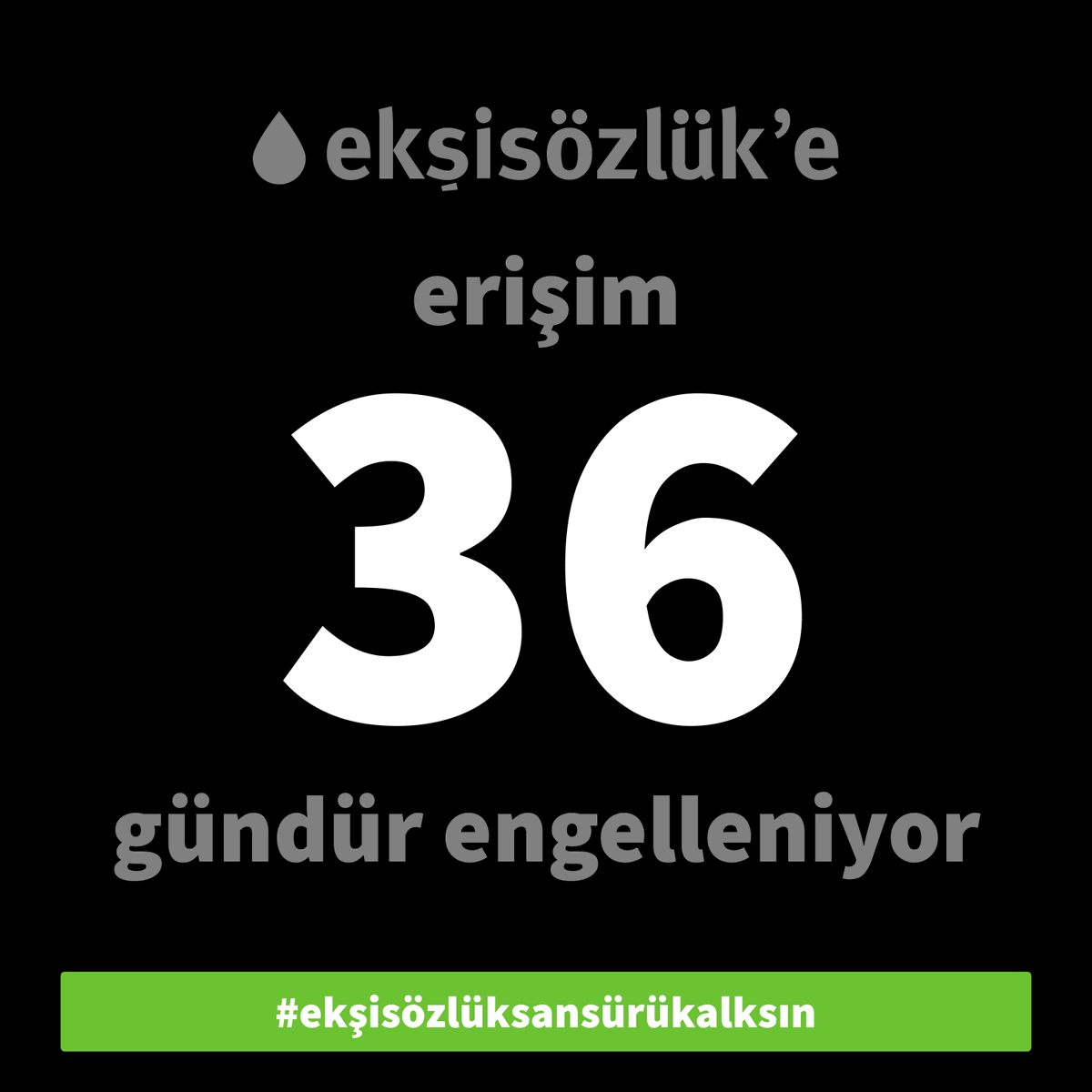 sozluk's tweet image. demokratik bir tartışma ortamında toplumsal veya bireysel özgürce paylaşım yapmanız 36 gündür engelleniyor. #ekşisözlüksansürükalksın