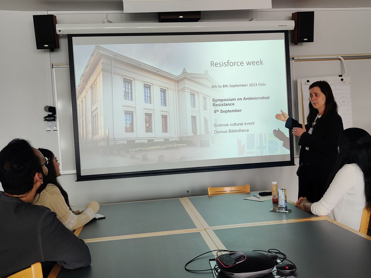 AMRTwilight's tweet photo. Had a fantastic time presenting at today's seminar “RESISFORCE: an international partnership bringing together research and education on biofilm and antimicrobial resistance”.  Grateful for the opportunity to share our experiences and innovative tools. #RESISFORCE #AMR #OneHealth https://t.co/yXe2jEHuAP