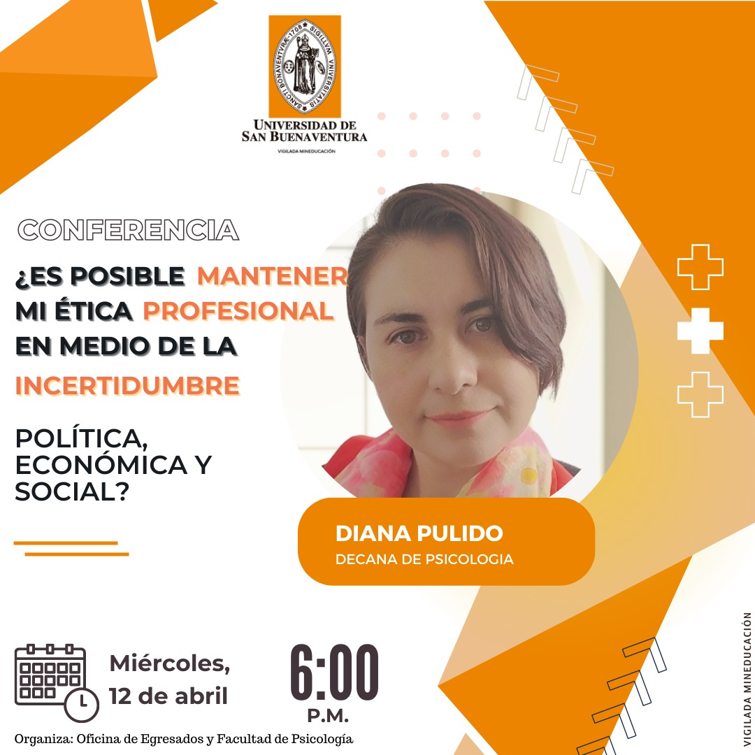 doctoradopsicol's tweet photo. Cordial saludo. Invitamos a la conferencia virtual sobre Ética profesional en medio de la incertidumbre, a cargo de Diana Pulido, PhD en Bioética, Decana de la Facultad de Psicología.
Regístrate aquí: 👉 https://t.co/rfhBNDpLW1
#USBMED #EgresadosUSBMed #actualizacionprofesional https://t.co/ZZJWYAh0UF