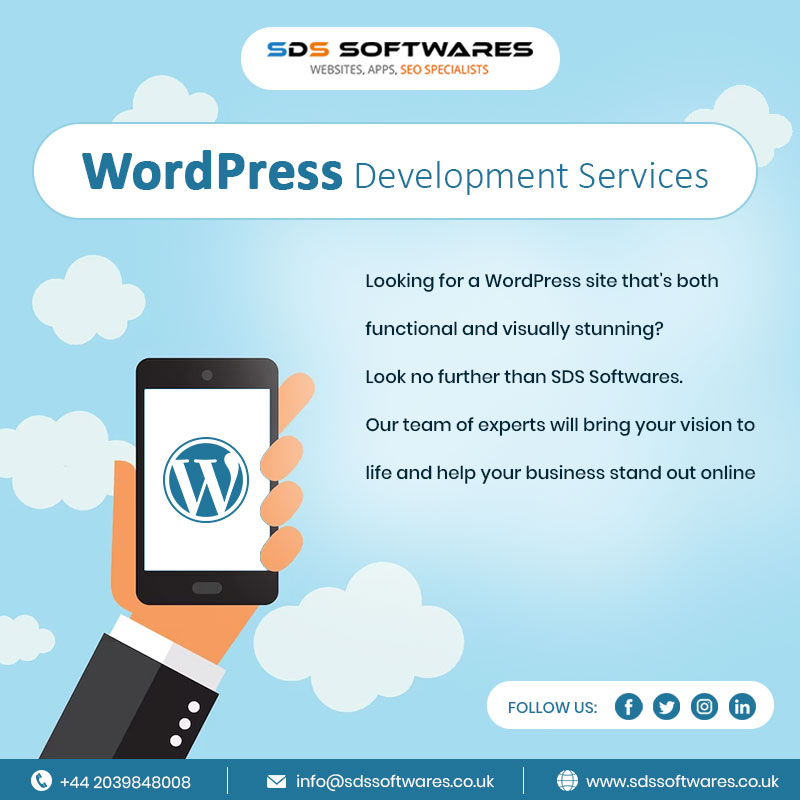 SDSSoftwares's tweet image. Looking for a WordPress site that’s both functional and visually stunning? Look no further that SDS Softwares. Our team of experts will bring your vision to life and help your business stand out online

Visit us at:sdssoftwares.co.uk/wordpress-webs…

#wordpress #wordpressdevelopmentservices