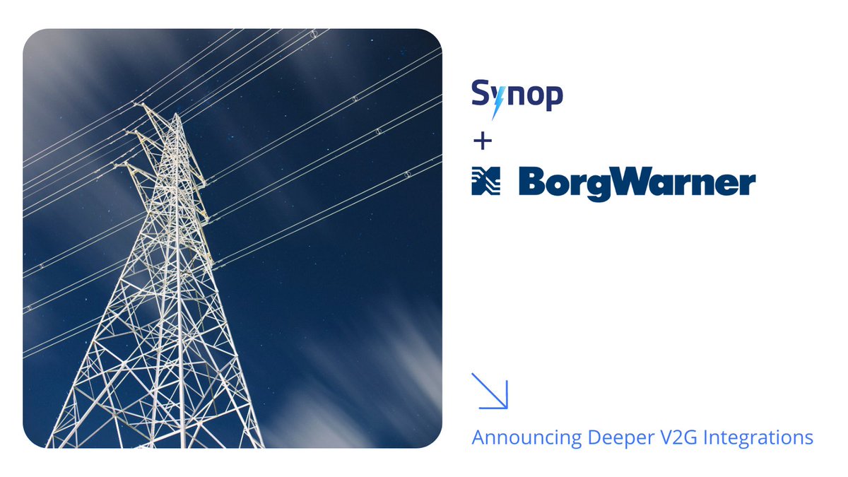 Synop (@synopai) on Twitter photo Today, we are announcing a partnership with <a href="/RhombusEnergy/">Rhombus Energy (A BorgWarner Company)</a> <a href="/BorgWarner/">BorgWarner</a> to accelerate the next generation of revenue-generating opportunities for #EVfleets using vehicle-to-grid capabilities.
Through this partnership, our companies will take #V2G synop.ai/post/synop-and… Today, we are announcing a partnership with <a href="/RhombusEnergy/">Rhombus Energy (A BorgWarner Company)</a> <a href="/BorgWarner/">BorgWarner</a> to accelerate the next generation of revenue-generating opportunities for #EVfleets using vehicle-to-grid capabilities.
Through this partnership, our companies will take #V2G synop.ai/post/synop-and…