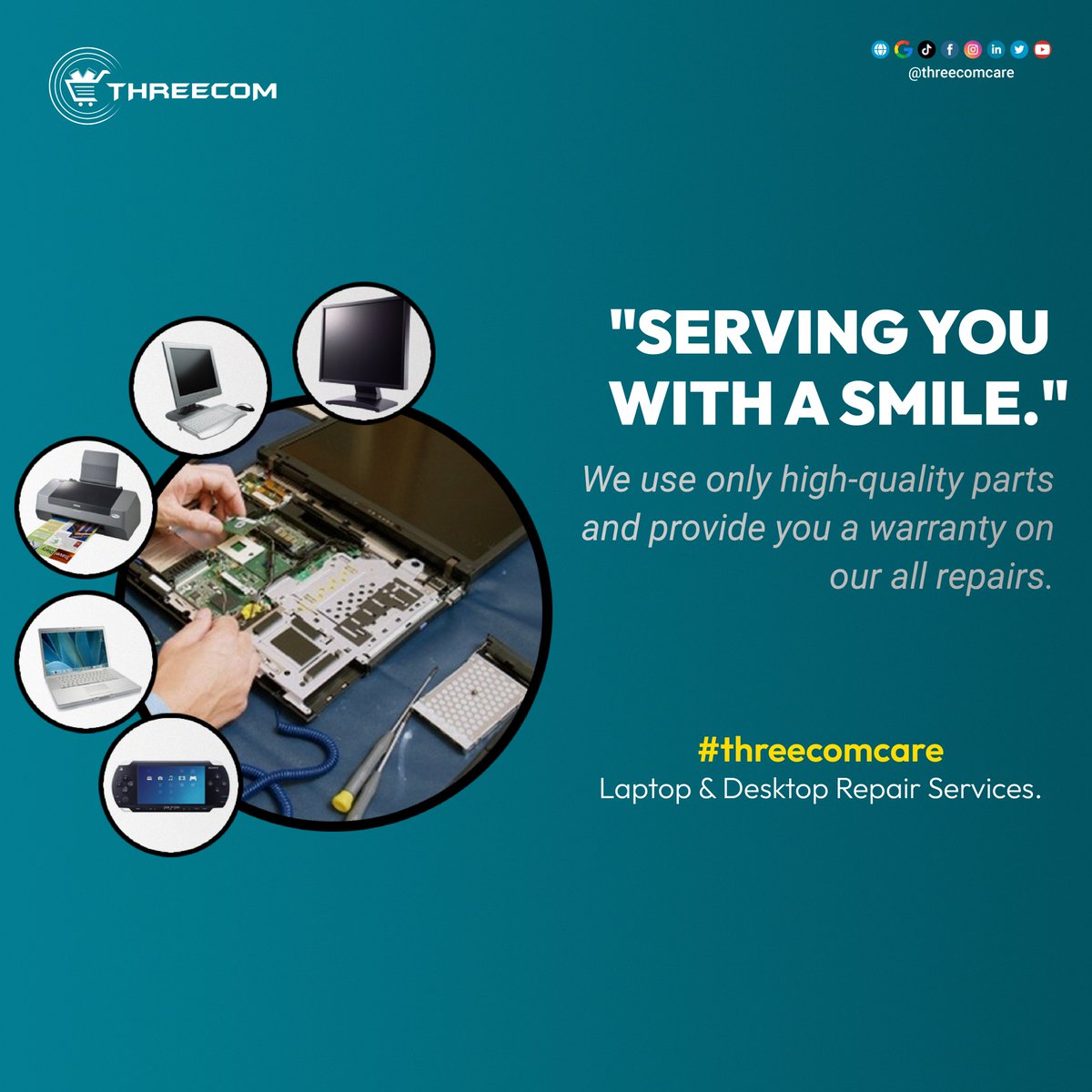 threecomcare's tweet photo. "Putting smile on our customer face with good quality service is always our first priority"😇😊 https://t.co/dJyiLl2vXl