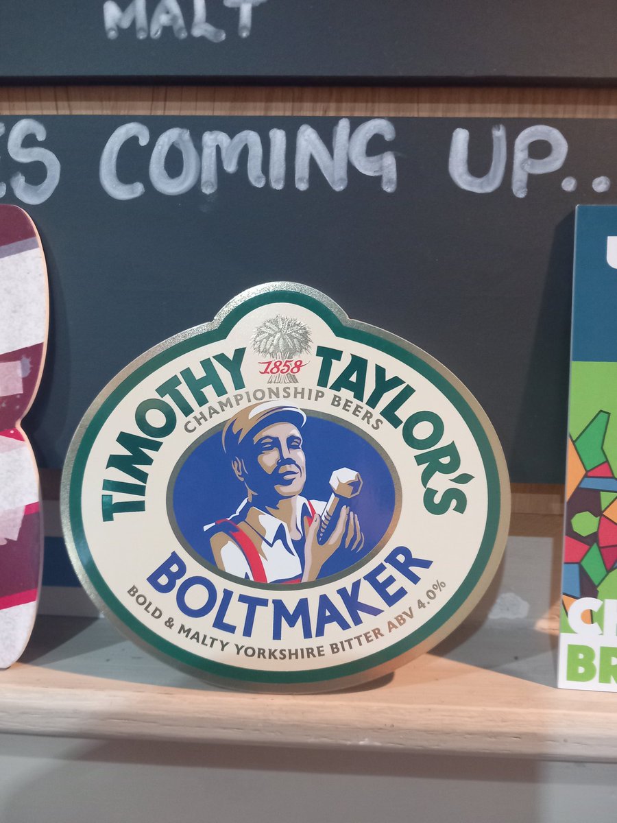 Old_Queens_Head's tweet photo. No longer "coming soon", @TimothyTaylors #Boltmaker has hit the pumps. As has version 61 (count them 61!) Of @BlueBeeBrewery American 5 Hop. Good Times. #RealAle #Sheffield https://t.co/LNOYLvTMtN