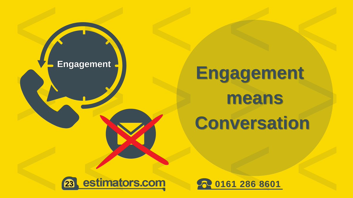 We want engagement through conversation. 

We have seen a remarkable improvement with customer retention and repeat rates. 

Engagement means conversation. 

☎️ Call us on 0161 286 8601.