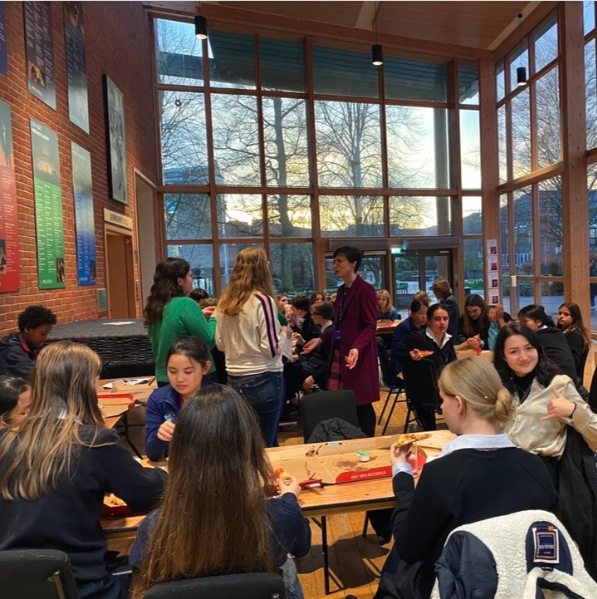 🌟 Students who are going on the Barcelona trip this summer met for pizza in the music department last week

🇪🇸 Students will perform several concerts as part of the trip, which will also include brilliant opportunities for art and language students