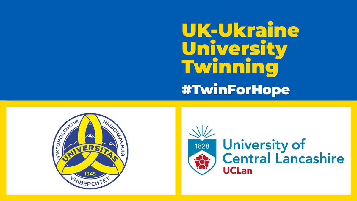 Today marks the one-year anniversary of the UK-Ukraine twinning initiative #TwinForHope 🇺🇦

In June 2022, we proudly pledged our support by joining the scheme and twinning with Uzhhorod National University (UzhNU) in Ukraine. 

Since twinning with UzhNU, we have: 

(1/3)