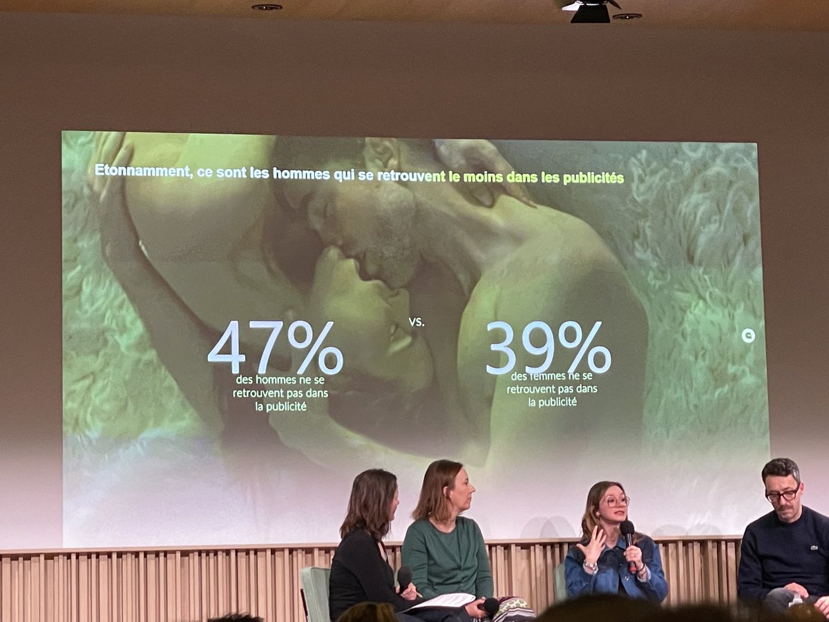 #confstrat inclusion la surprise : les hommes se sentent mal représentés dans la pub. Les archétypes ont la vie longue. Cf le baromètre ⁦<a href="/KantarFR/">Kantar France</a>⁩ &amp; ⁦<a href="/thegoodcompany/">The Good Company Club</a>⁩