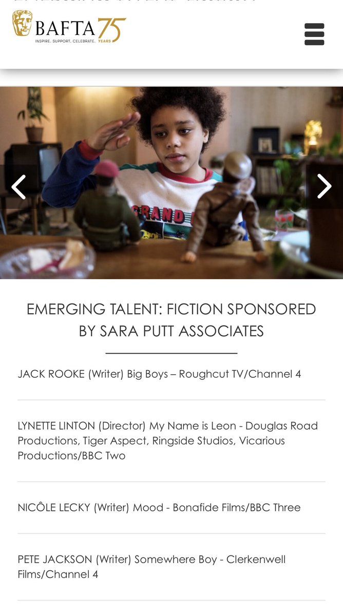 Aimee Berwick (@aimeeberwick) on Twitter photo Big love to <a href="/LynetteLinton/">Lynette Linton</a> nominated in the Emerging Talent category #BAFTATVAwards (!!!) for My Name is Leon. 
#MyNameIsLeon #bbc Big love to <a href="/LynetteLinton/">Lynette Linton</a> nominated in the Emerging Talent category #BAFTATVAwards (!!!) for My Name is Leon. 
#MyNameIsLeon #bbc