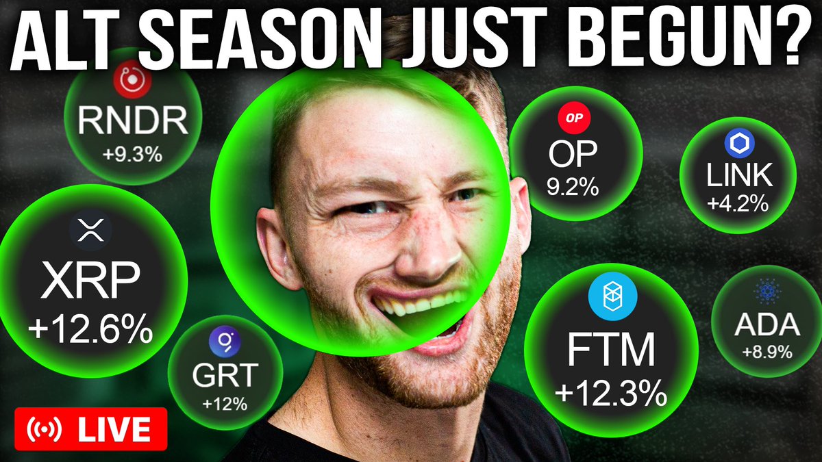 We are live in 1 Hour 
$BTC decided to have another pump joining the big green days for alts ! Is the start to a whole market explosion? Where altcoins finally join BTC on this rally? What alts can we still buy? Tons to talk about! 
Love and retweet

youtube.com/watch?v=iQ8LFa…
