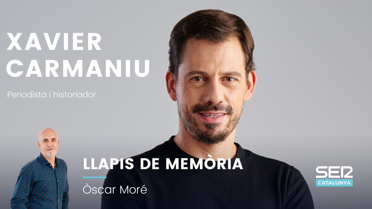 SERCatalunya's tweet photo. 🔵 AVUI | A partir de les 15h connectem el
@LlapisMemoria del periodista i historiador @Xaviercarmaniu!
Segueix l'entrevista: https://t.co/VQXaRnxql6 https://t.co/tDZYnzS1Iw