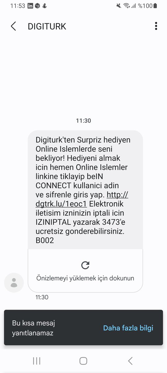 Önce (sözde) kurumsallığınızın şart koştuğu hizmeti yerine getirin! 2 aydır yayınım donuk. Teknik servis 200 tl'miş.Siz sıfır kutu taktıktan sonra yayında donma başladı.Ben niye size 200 tl ödemek zorundayım? Ödemiycem. Faturaları da ödemiycem!Böyle kurtulurum sizden! @digitürk
