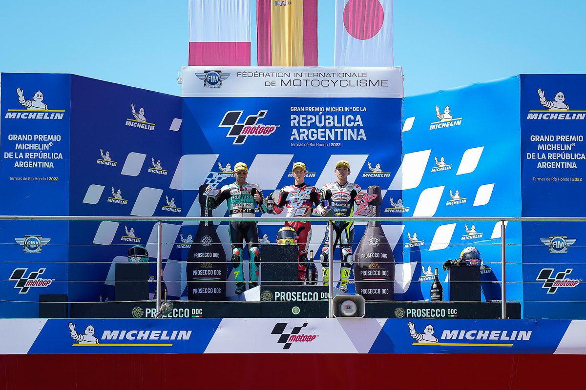 MartinoMoto's tweet photo. #RememberMotoGP #ArgentinaGP #Moto3 2022. Victoria de @garciadols11 escoltado en el podio por @dennisfoggia71 y @AyumuSasaki1 (foto @MotoGP) https://t.co/vBXPCpJMIl