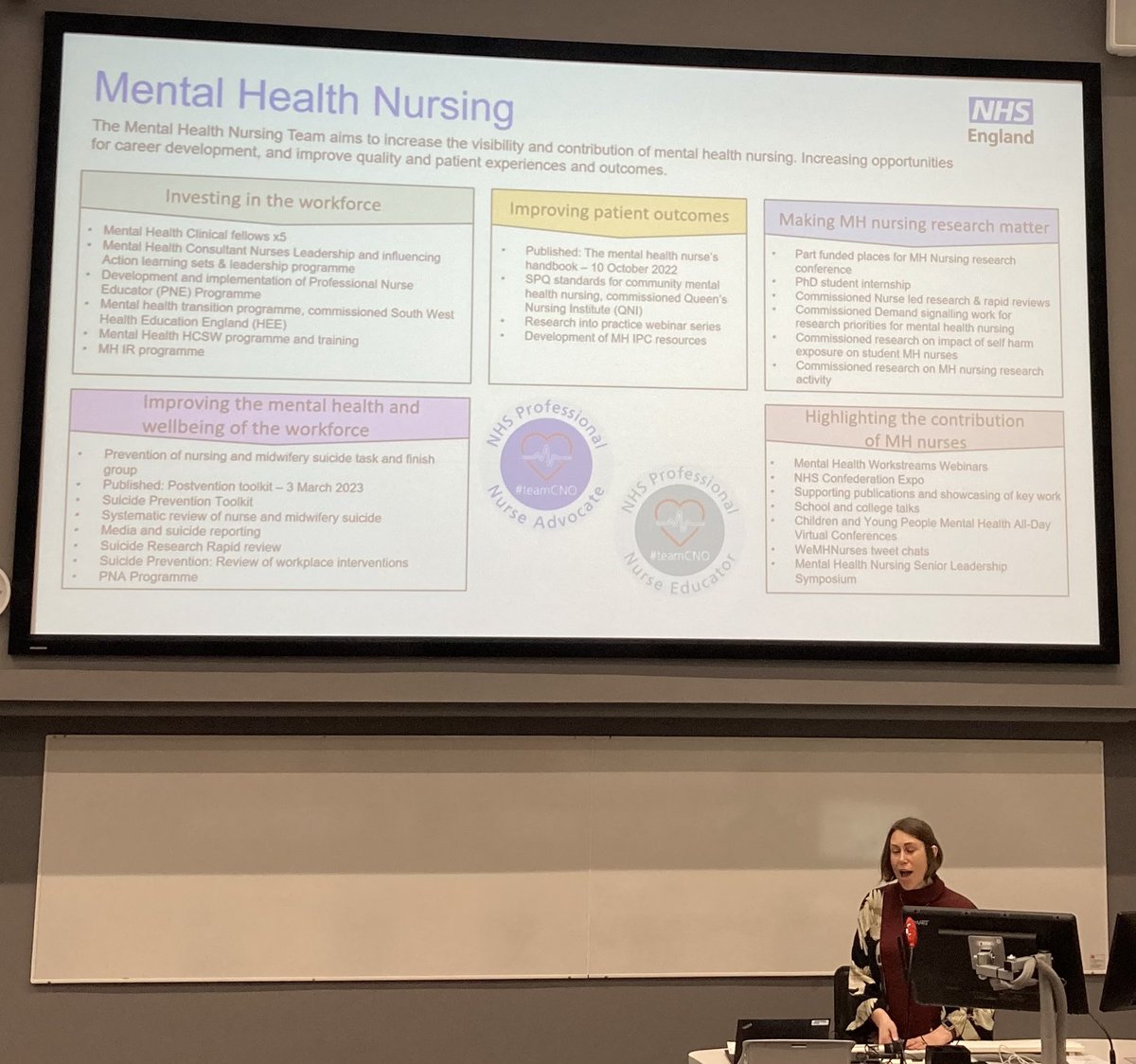 Becca Burgess-Dawson (She/her) (@burgessdawson) on Twitter photo At the #MHNWorkforceMatters symposium for nursing leaders, <a href="/NursingEmma/">Dr Emma Wadey Ph.D FQNI FAAN RN (MH)</a> takes us through what she’s enabled and achieved through her passion, tenacity and leadership over the last 3yrs.
THREE YEARS!! Not 30!!
Wow. Just wow. At the #MHNWorkforceMatters symposium for nursing leaders, <a href="/NursingEmma/">Dr Emma Wadey Ph.D FQNI FAAN RN (MH)</a> takes us through what she’s enabled and achieved through her passion, tenacity and leadership over the last 3yrs.
THREE YEARS!! Not 30!!
Wow. Just wow.