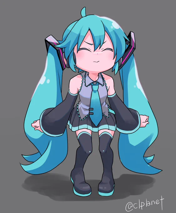 スプラの負けポーズ可愛いよねっていう落描き #初音ミク  #Hatsunemiku 