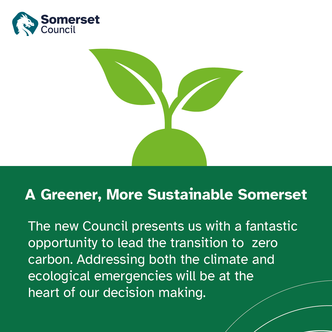 A single number. A single website. Your Somerset Council launches this week! 🚀

On 1st April 2023, 5️⃣ councils become 1️⃣. The new council plan outlines some key priorities, one of which is being a greener, more sustainable Somerset 💚

Find out more 👉 somersetnewsroom.com/2023/03/01/one…