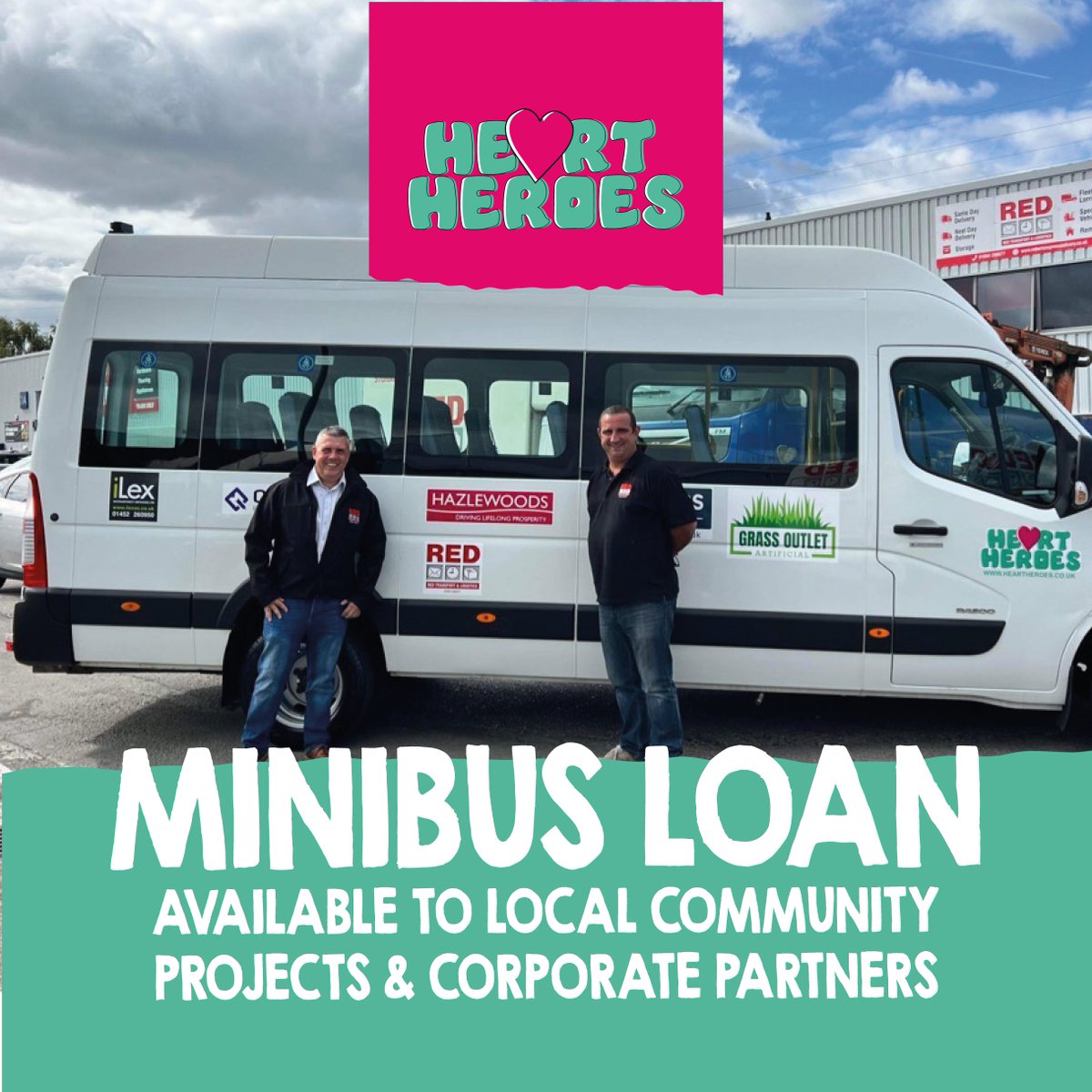 Our corporate sponsors can loan our minibus for any work-related events. We also support community projects such as local sports clubs by transporting the teams to away games for a donation. @Elmrep @Hazlewoods @LonglevensRugby @Deacs3 @HotTubsRock @tgresidential