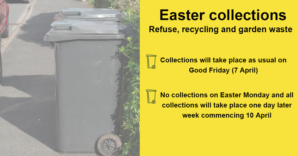 📢Easter bin collections: all collections will take place as usual on Good Friday (7 April). There'll be no collections on Easter Monday. Refuse, recycling & garden waste collections take place 1 day later w/c 10 April. Check collection days online at 👇 richmondshire.gov.uk/collectionCale…