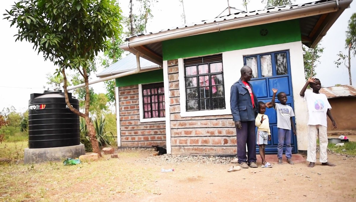 hfh_kenya's tweet photo. "People in this village did not see me as worthy enough, my life and that of my children was hard but thanks to Habitat for Humanity Kenya we now have a roof over our head," says Peter a new Habitat home owner from Katolo Village in Homabay County
#affordablehousing 
#hfhkenya https://t.co/tAfetdA8cc