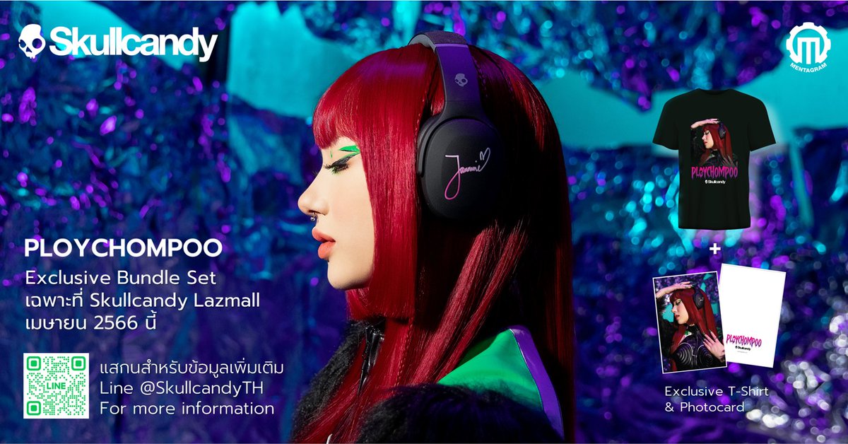 SkullcandyTH's tweet photo. R U Ready To Crush!
Skullcandy x PLOYCHOMPOO
Exclusive Bundle Set ร่วมกับ Jannine Weigel
เมษายน นี้
ทาง Skullcandy Lazmall Lazada
รายละเอียดเพิ่มเติมที่ https://t.co/etdYx3MOJV
#skullcandyxploychompoo
#Skullcandy
#SkullcandyTH
#PloyChompoo
#JannineWeigel
#MentagramThailand https://t.co/qAPNwfNU4E