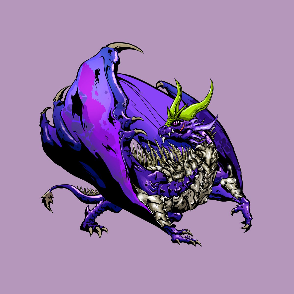 Gnogen's tweet photo. The Gnogons Revamped Collection Sneak Peeks Resume 🐉

"The Joker's Wild"

Armour: Centurion
Horns: Joker
Color: Kobe
Chest: Plated
Spikes: Hazard
Scales: Dragonguard 

next sneak peek: Super Rare Horn 

$GNG x $EGLD https://t.co/9LdL6w5mU3