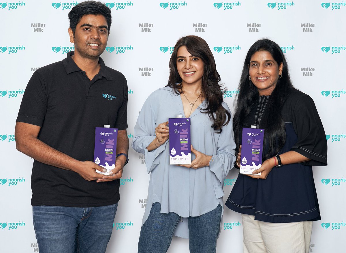 CNBCYoungTurks's tweet photo. 🚨Samantha Ruth Prabhu (@Samanthaprabhu2) invests in @NourishYouIndia.

The superfood brand is also backed by #Zerodha’s 
@nikhilkamathcio, Darwinboxs’ Rohit Chennamaneni, among others. https://t.co/MbTejtREo4