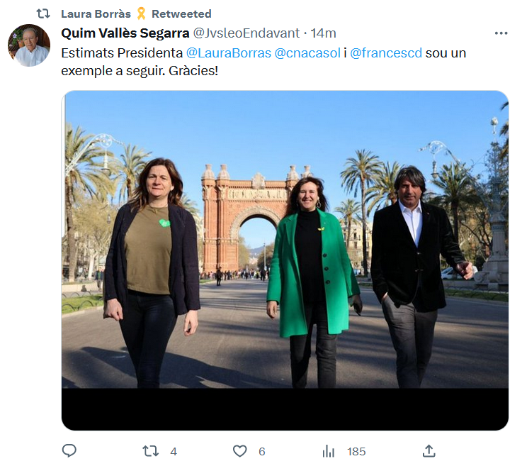 FloresAlbaa's tweet photo. "Exemple a seguir"

Segur? https://t.co/QeYjlFotLc