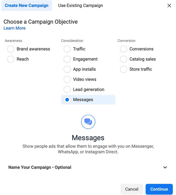 Facebook Messenger Ads: un nuovo modo per aprire “stanze” nelle quali invitare gli utenti per costruire relazioni, superare perplessità, rispondere alle obiezioni, trasmettere valori del proprio brand e proporre servizi prodotti. bit.ly/3cxITT7 #facebook #messenger #Ads