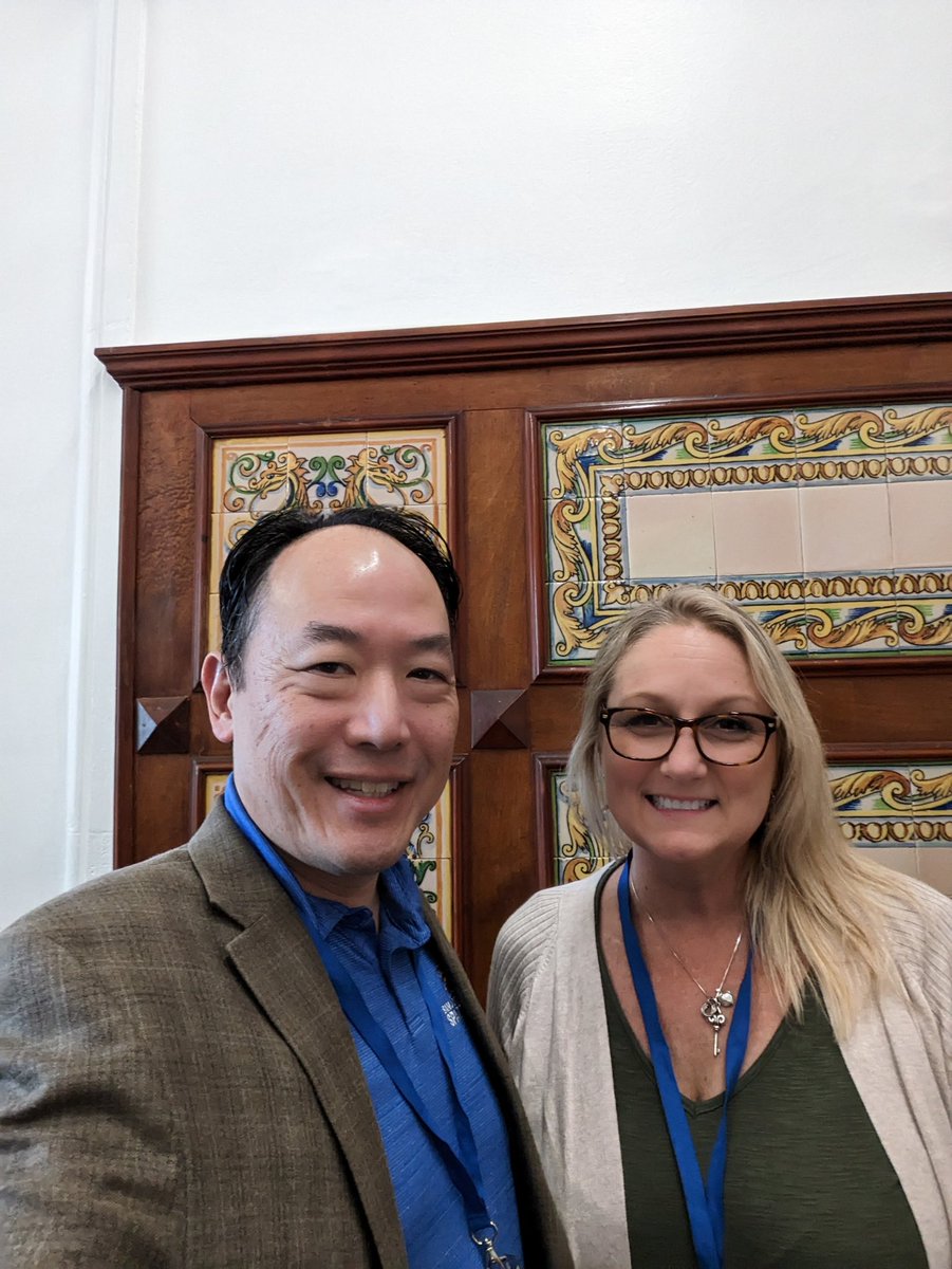 Great to run into one of our doctoral students Rebecca Penrose at the iConference in Barcelona. <a href="/SJSUiSchool/">SJSU iSchool</a>