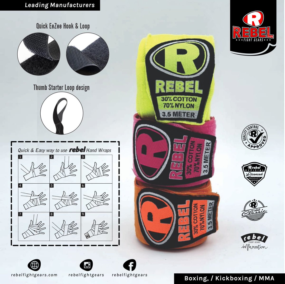 @ r e b e l f i g h t g e a r s . c o m  ...... Classic Hand Wraps 
#handwraps #handwrapped #handwrap  #boxing #BoxingLifestyle 
#boxingclass #boxingfamily #boxinggirls #boxingnews360 #boxingfight #boxingym #boxingcombos #boxingboy #boxingnation