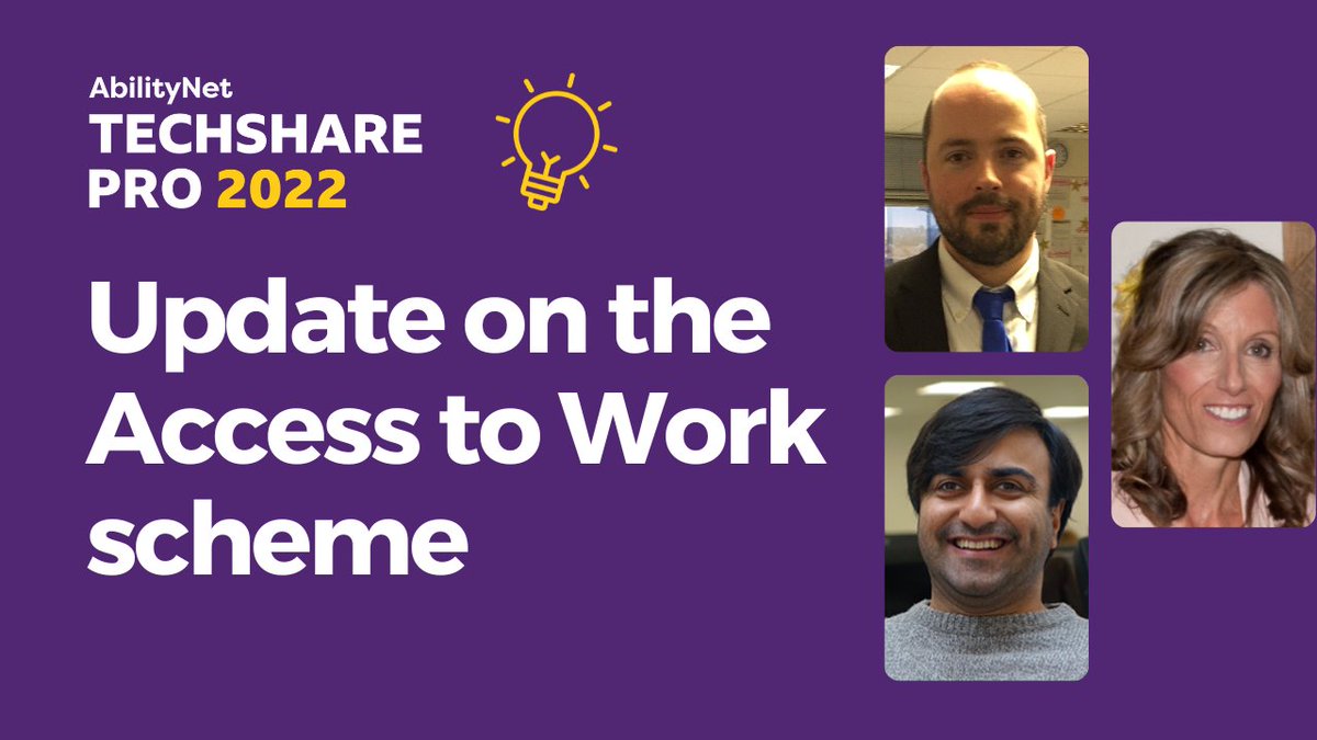 New online payment portal, support for #HybridWorking AND passports for #Disabled freelancers are just a few updates to the #AccessToWork scheme!

At <a href="/techsharepro/">TechShare Pro</a>, we spoke with <a href="/DWPgovuk/">Department for Work and Pensions</a> to update us on the Access to Work scheme. Read the updates: abilitynet.org.uk/news-blogs/wha…