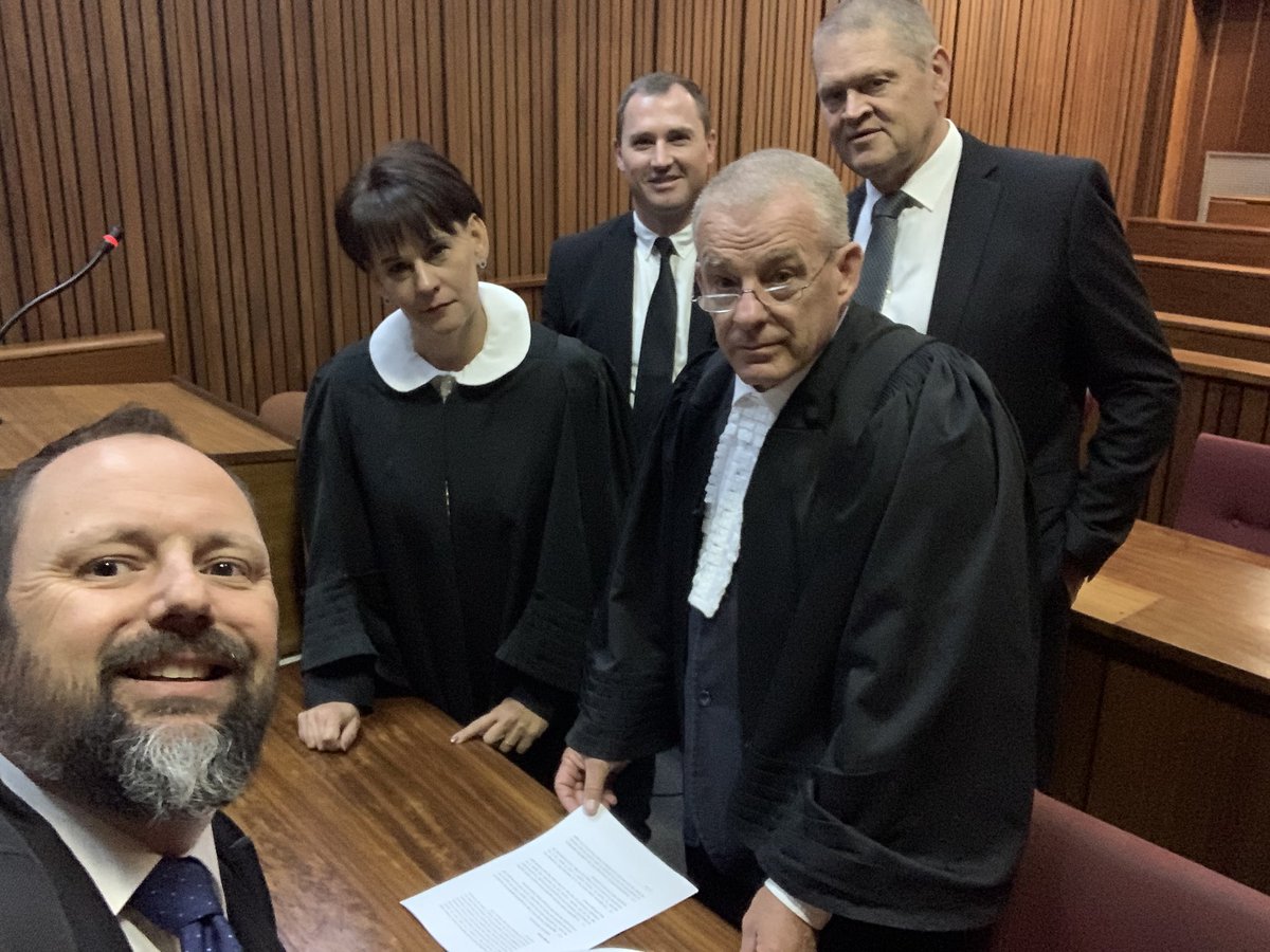 Victory. 
AfriForum’s Private Prosecution Unit in the Pretoria High Court today. 
Statement will be issued soon. 
This judgment demonstrates how state departments go to great lengths to protect the political elite. Shameful.