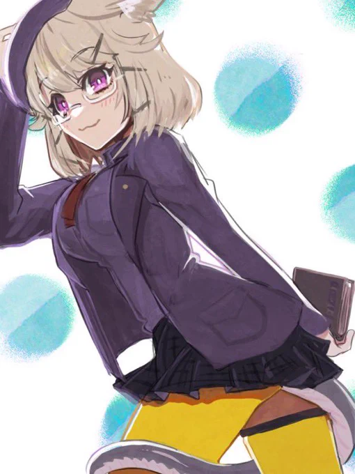 制服ウタゲちゃん来るのか!!!買わなきゃ!あ、前描いたやつです・*・:≡( ε:) #アークナイツ 