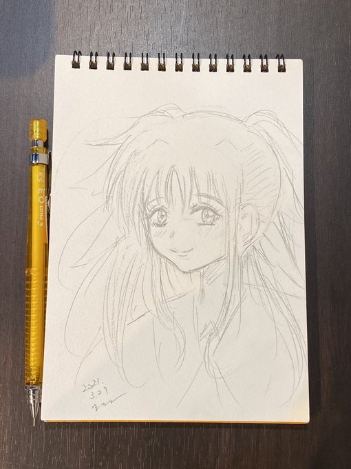 フェイトちゃん。少し休憩時間で描く時間が取れましたので、フェイトちゃんも描きました〜🐱#nanoha#魔法少女リリカルな