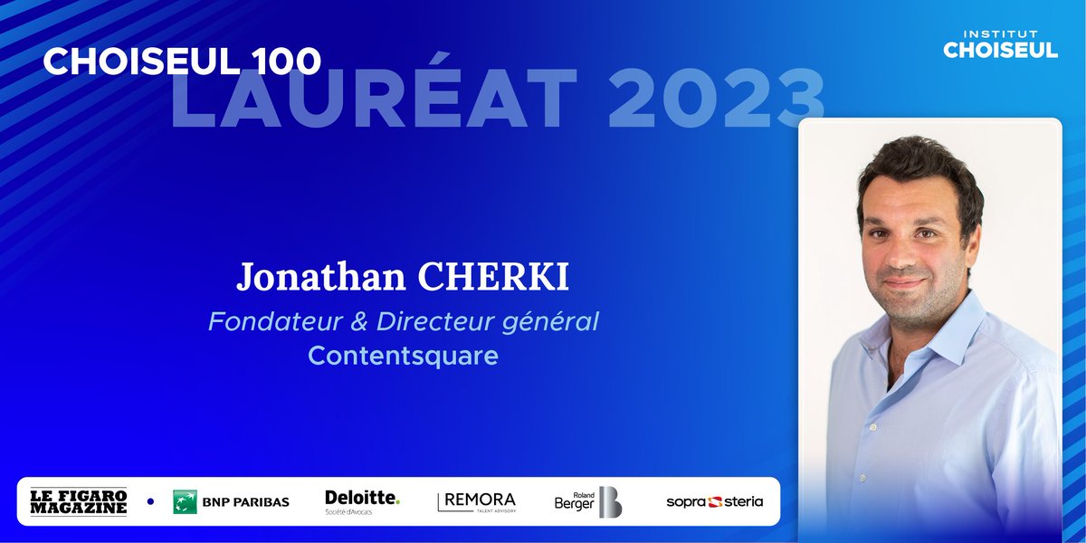 Very honored to be named one of the 100 top French economic leaders of tomorrow by <a href="/instchoiseul/">Institut Choiseul</a>. France is a country of talented innovators who are transforming the business landscape &amp; disrupting the status quo. A big thank you to the CSquad for being with me on this adventure!