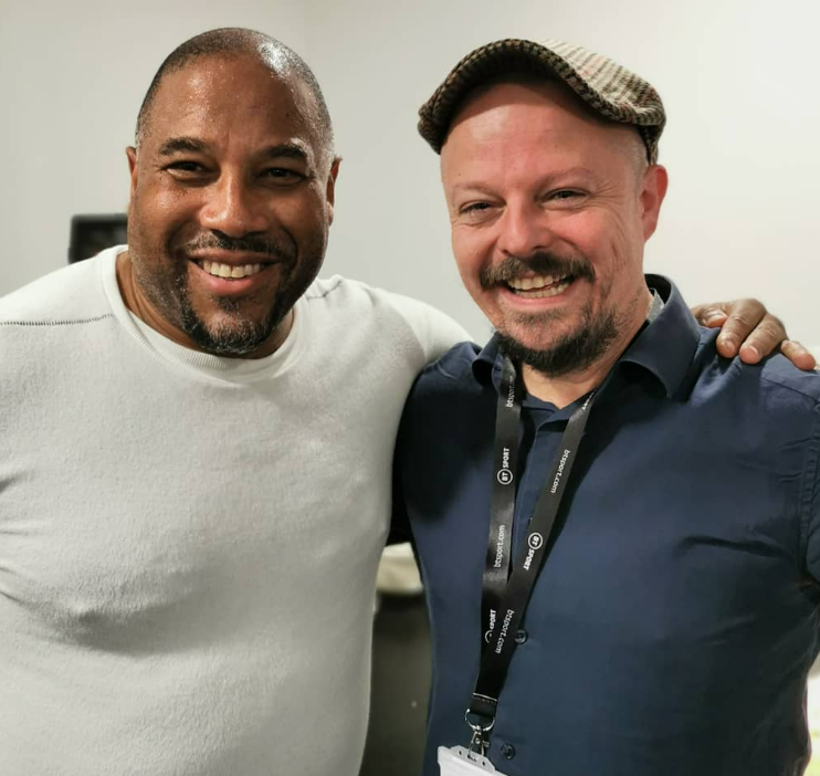Off the back of the latest @mynewfootyclub pod with David and Jon, I found the photo. More deranged than I realised - I look like I'm about to burst into tears of happiness. God bless the great John Barnes. And thanks for having me as always, guys. #ECFC #MyNewFootballClub