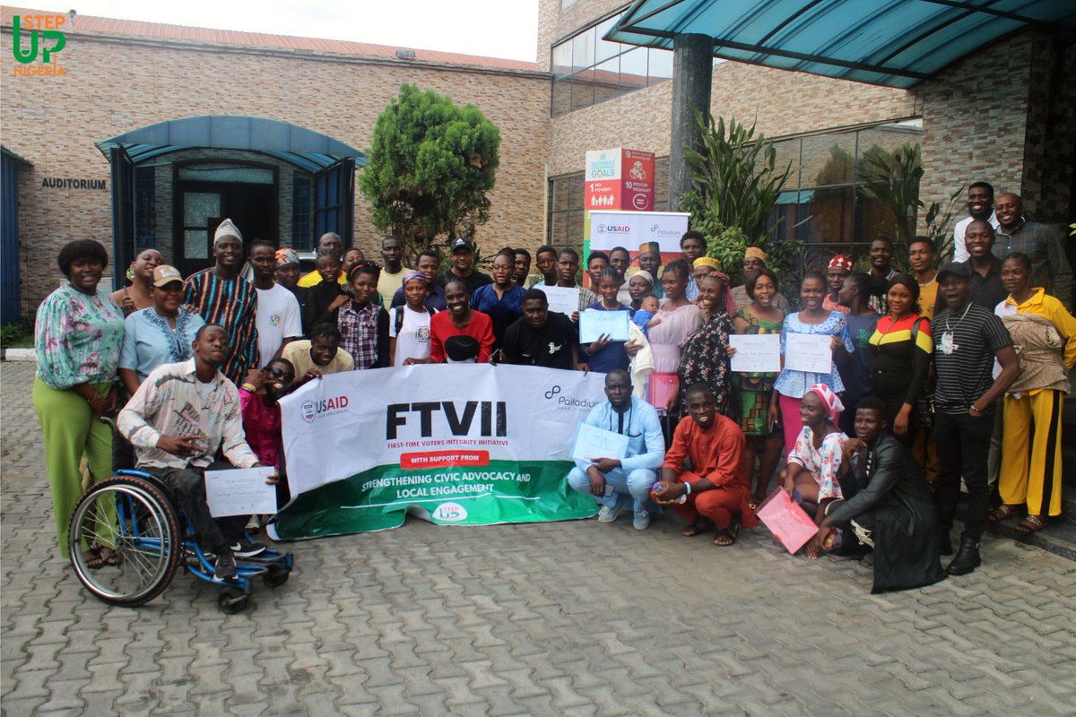 Step_Up_Nigeria's tweet photo. To our amazing, resilient first-time voters who have decided to push back against poor service delivery and bad governance, we love you!❤️
Thank you for making this initiative your own. We can’t wait to see more impact in your communities.
#FTVII #growth #marginalisedcommunities https://t.co/wdyHQ1VeEo