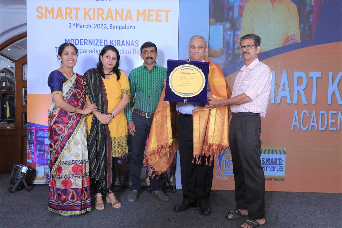 We are extremely proud to share that our MD &amp; CEO Mr. <a href="/ArvindMedi/">Arvind Mediratta</a> was honored by Smart Kirana Bengaluru Members (SKBM) for his pioneering work with the 'Kirana Transformation Program in India'.

Launched five years ago, #SmartKiranaProgram has been a game-changer for #Kiranas