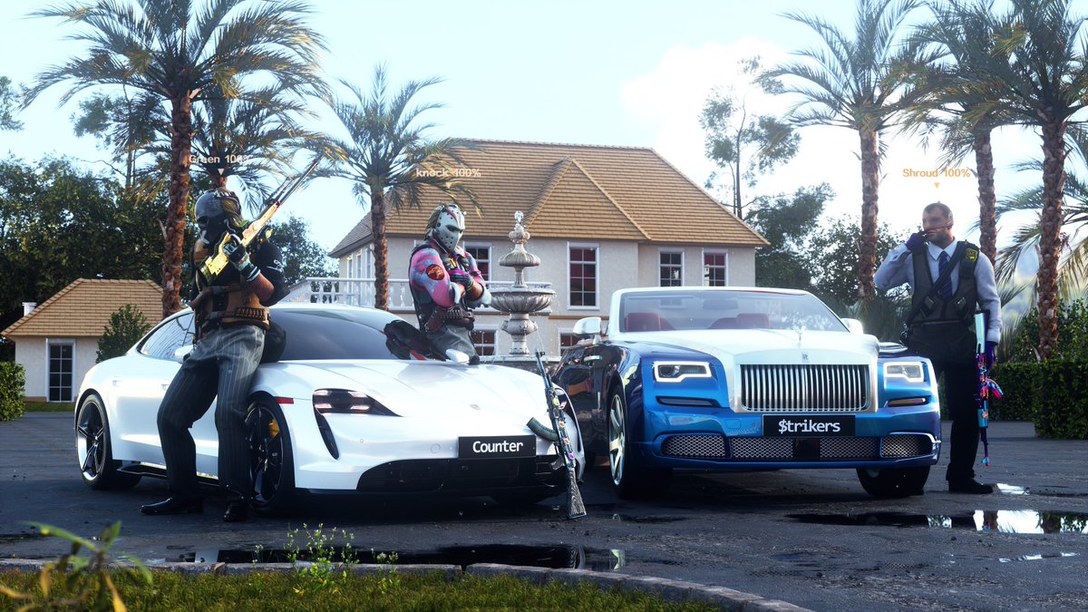 Friendship art from the C$ group: <a href="/greenispoor/">Green (((Jewish Business Man)))</a>, <a href="/justknockk/">purp</a>, <a href="/rich_foreskin/">david</a>, showcasing our items spread between accounts and cars but in fun colors.