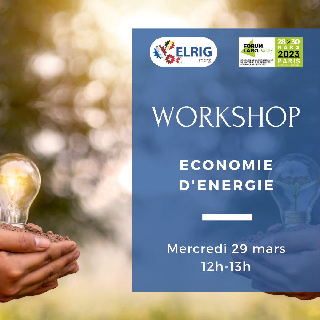 Venez échanger à 12h salle 3 sur la thématique d’économie d’énergie. 
Quel impact? Quelles mesures sont mises en place par les industriels? 
>> Échanges et tables rondes 

#worshop #economieenergie #impactecologique #environnement #laboratoire #robotique #forumlabo #elrigfr