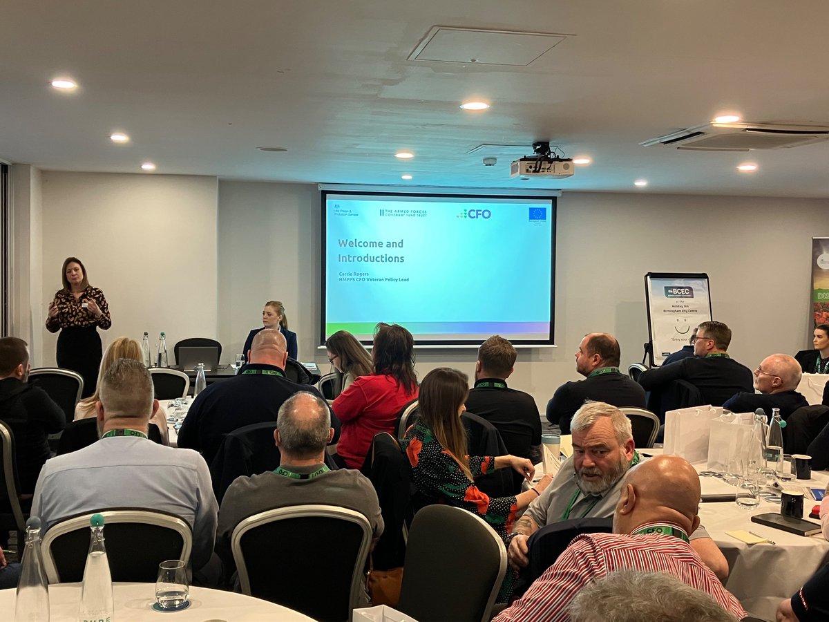 co_financing's tweet photo. It’s a full house!

Carrie Rogers, our CFO Veterans Lead, introduces the day. 

There will be a core focus throughout the day on people, and those who can support Veterans through their services.

#CFO #Veterans https://t.co/XIPHXky4x6