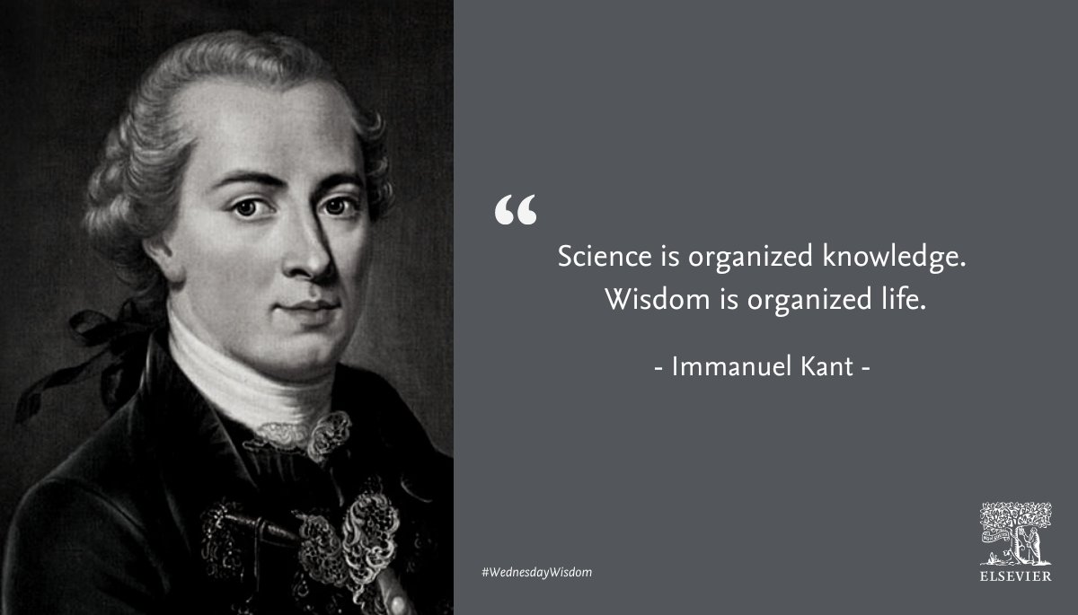 Sciencedirect's tweet photo. #WednesdayWisdom Today's quote is from Immanuel Kant, a German philosopher and one of the central Enlightenment thinkers. https://t.co/JnPVgBta24