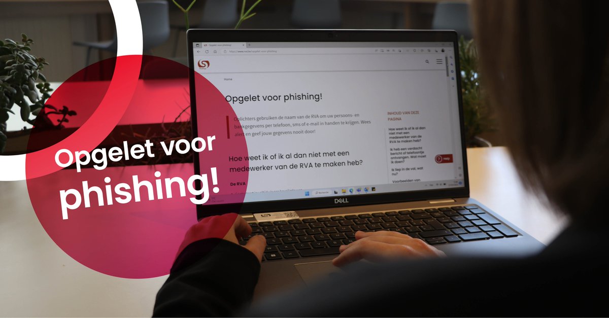🎣 Valse telefoontjes, verdachte sms’en of e-mails komen steeds vaker voor, ook in naam van de RVA. ❗Geef nooit je bankgegevens door via telefoon, e-mail of sms. Wat moet je doen als je zo'n bericht krijgt? 👀🕵️ Op onze website vind je voorbeelden op👉 bit.ly/3z6AX5t